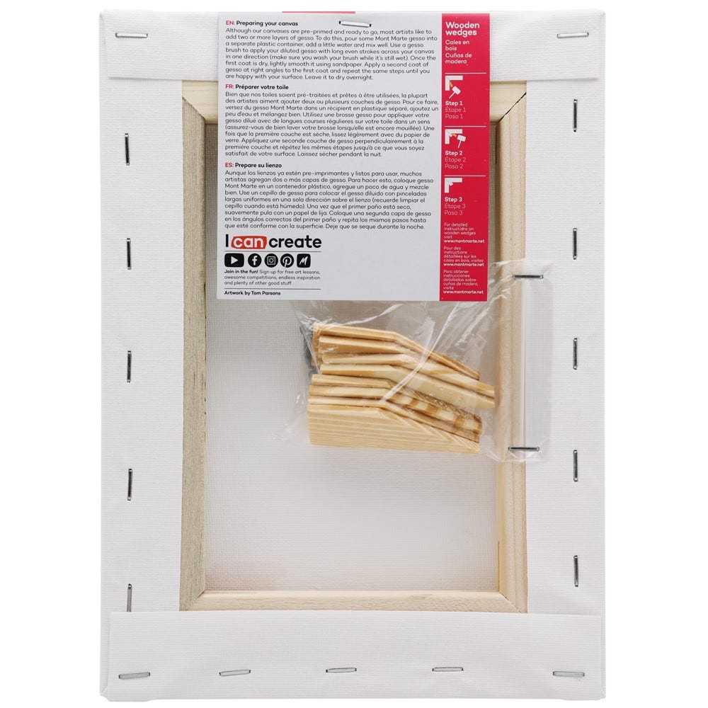 لوحة قماشية سميكة واحدة مقاس 18 × 24 سم (7.1 × 9.4 بوصة)