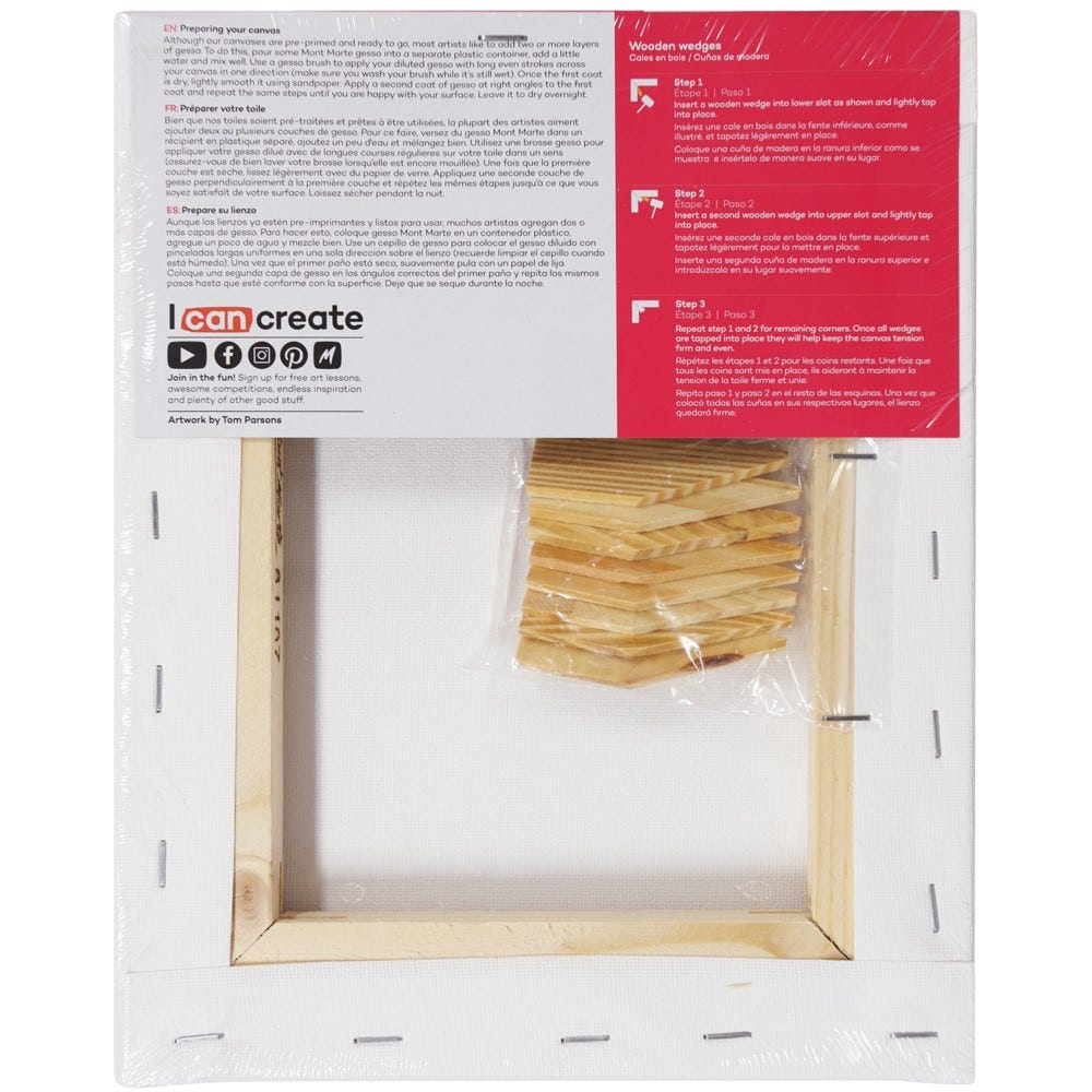 لوحة قماشية سميكة واحدة مقاس 20 × 25 سم (7.9 × 9.8 بوصة)