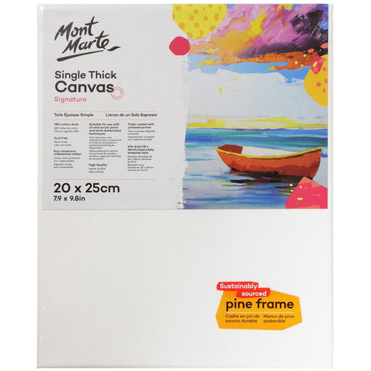Single Thick Canvas Signature 20 x 25cm (7.9 x 9.8in)