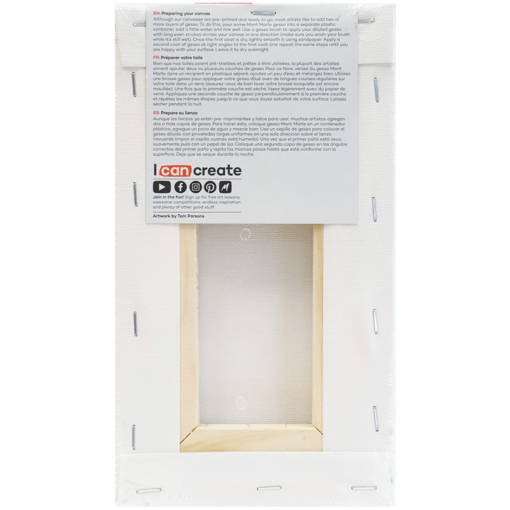 لوحة قماشية سميكة واحدة مقاس 22.9 × 12.7 سم (9 × 5 بوصات)