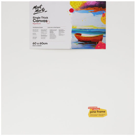 Single Thick Canvas Signature 60 x 60cm (23.6 x 23.6in)