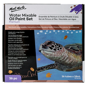 Water Mixable Oil Paint Set Premium 36pc x 18ml (0.6oz)