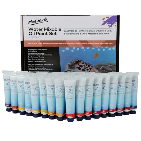 Water Mixable Oil Paint Set Premium 36pc x 18ml (0.6oz)
