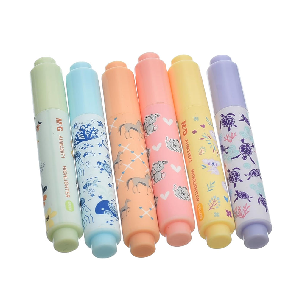 M&G Animals Know Mini Highlighter - 6Colors
