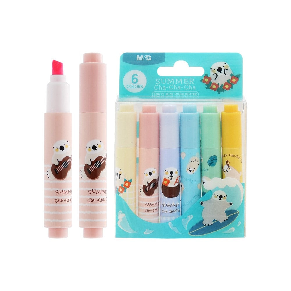 M&G Cha Cha Cha Mini Highlighter Pack of 6pcs
