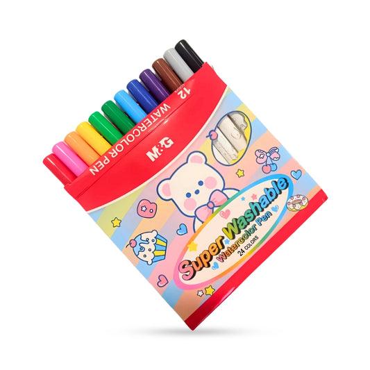 M&G Ergo Super Washable Watercolor Pen - 24 Color