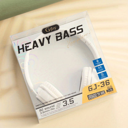Gjby Wired Headphone - GJ-36 WHITE