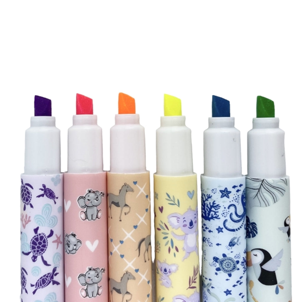 M&G Animals Know Mini Highlighter - 6Colors