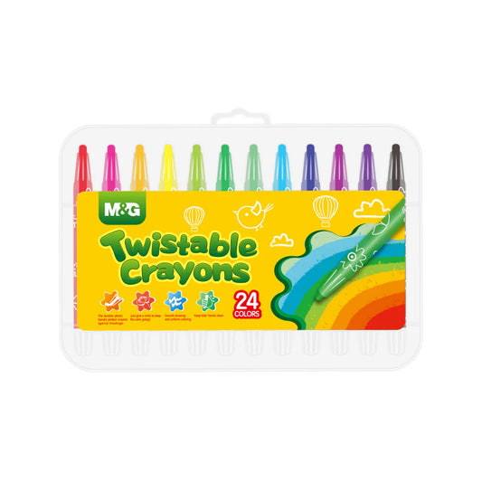 M&G Twistable Crayon with PP Box Package 24 Colors