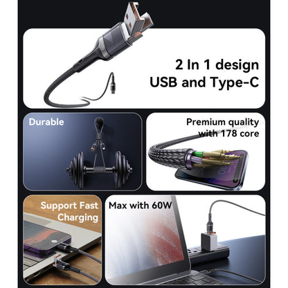 Yesido USB Type-C To Type-C 60W Data Cable - CA165C