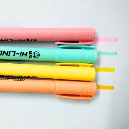 M&G Hi-Liner Highlight Pen - 4 Pastel Colors Set
