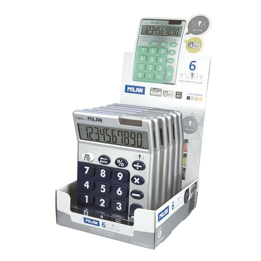 Calculator 10 digits Silver Milan