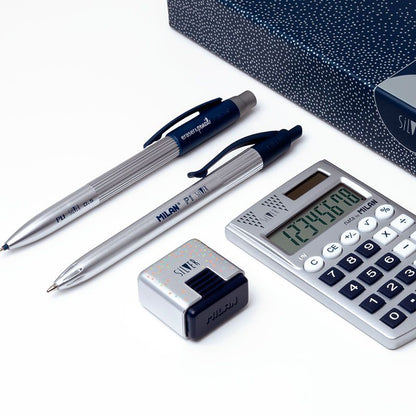 Fountain pen, blue, silver