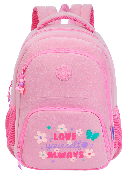 Backpack Marshmallow Springtime Pink with Pencil Case