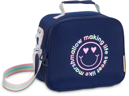 Marshmallow Happy  Navy Lunch Bag