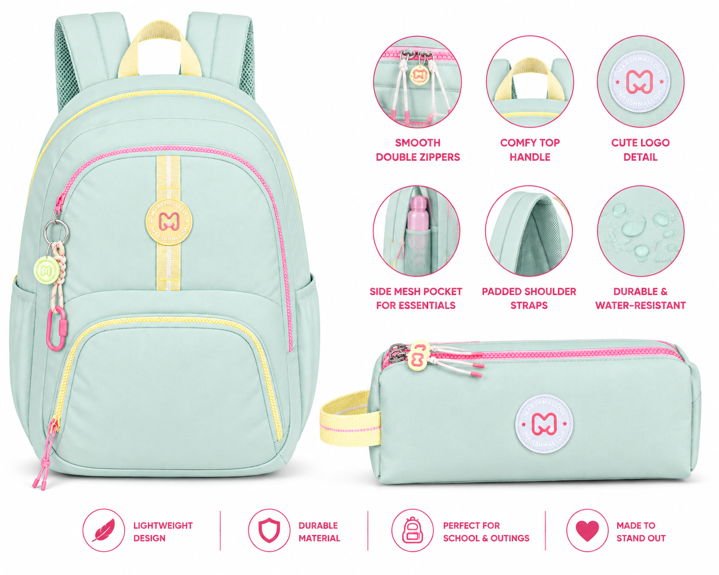 Backpack W/P Marshmallow PISTACHIO GREEN 66001