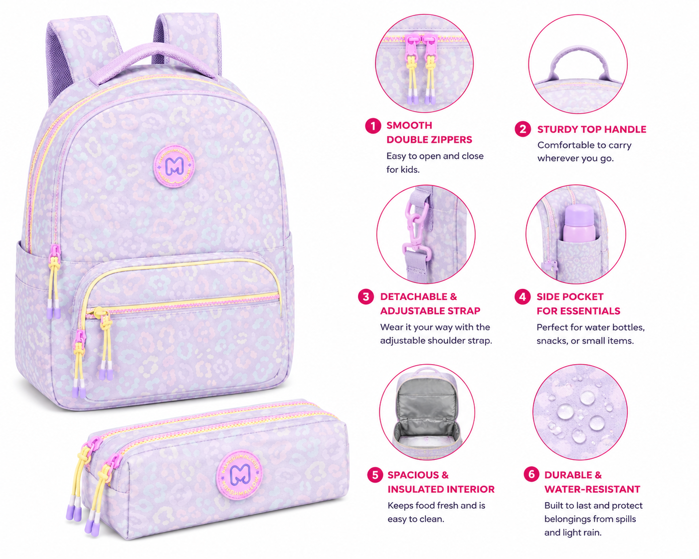Backpack W/P Marshmallow BUBBLEGUM 66071