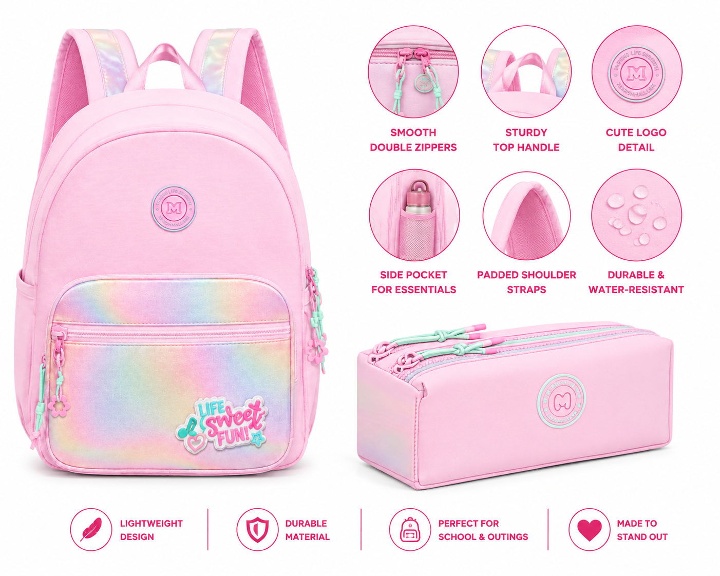 Backpack W/P Marshmallow GRACE PINK 66121