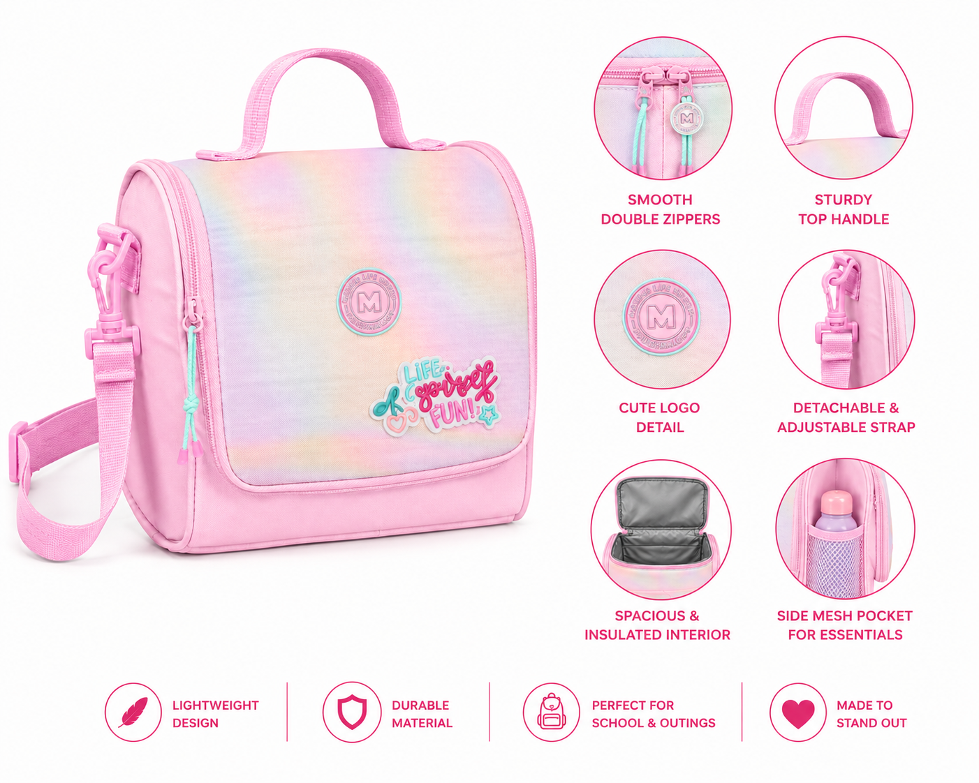 Lunch Bag Marshmallow GRACE PINK 66123