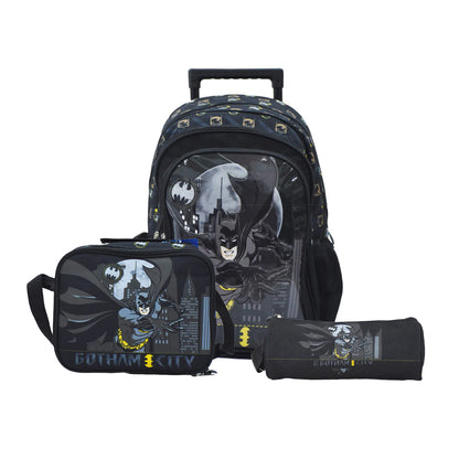 BATMAN 18" Trolley bag with Lunch Bag and Pencil Case - NMBTM0002