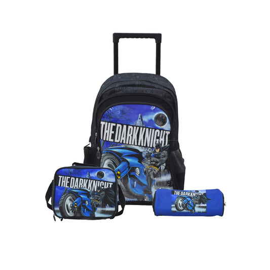 BATMAN 18" Trolley bag with Lunch Bag and Pencil Case - NMBTM2004