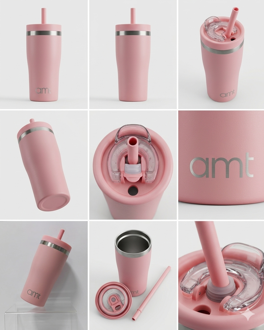 AMT Water Bottle PINK 580ML