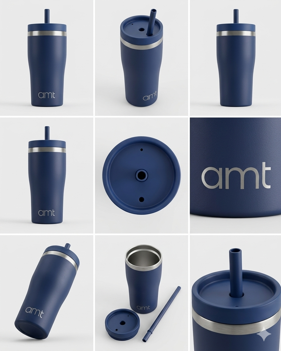 AMT Water Bottle NAVY 580ML