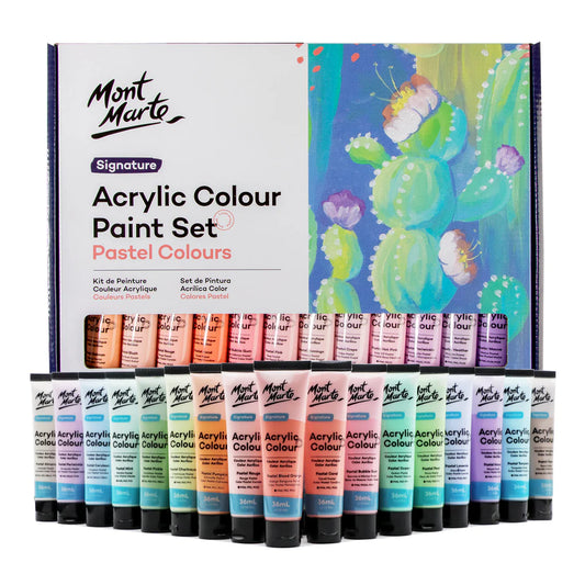 Mont Marte Acrylic Colour Pastel Colours 48pc x 36ml