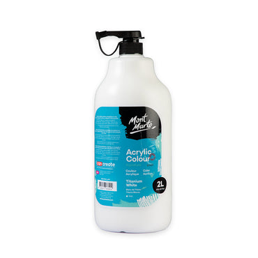 [MSCH2201] MM Acrylic Colour 2L Pump - Titanium White