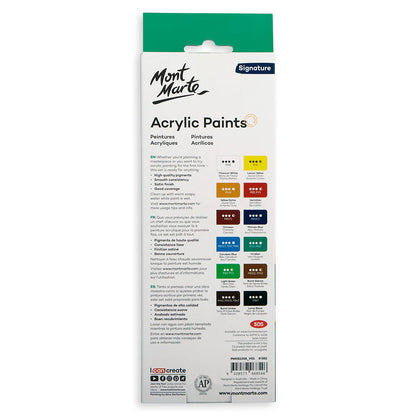 MM Acrylic Paint Set 12pc x 8ml