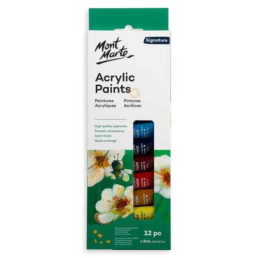 MM Acrylic Paint Set 12pc x 8ml