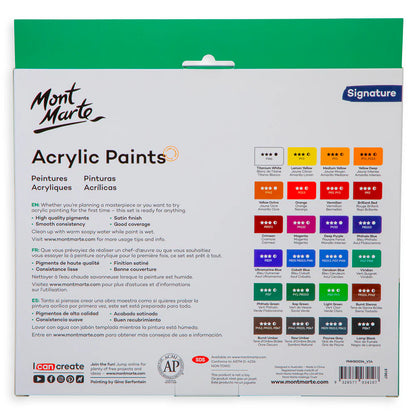 Acrylic Paints Set Signature 24pc x 12ml (0.4 US fl.oz)