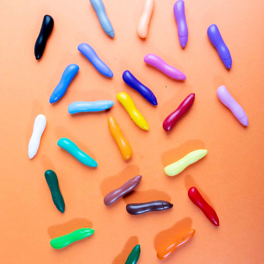 أقلام تلوين على شكل ذرة من إم إم، 24 قطعة