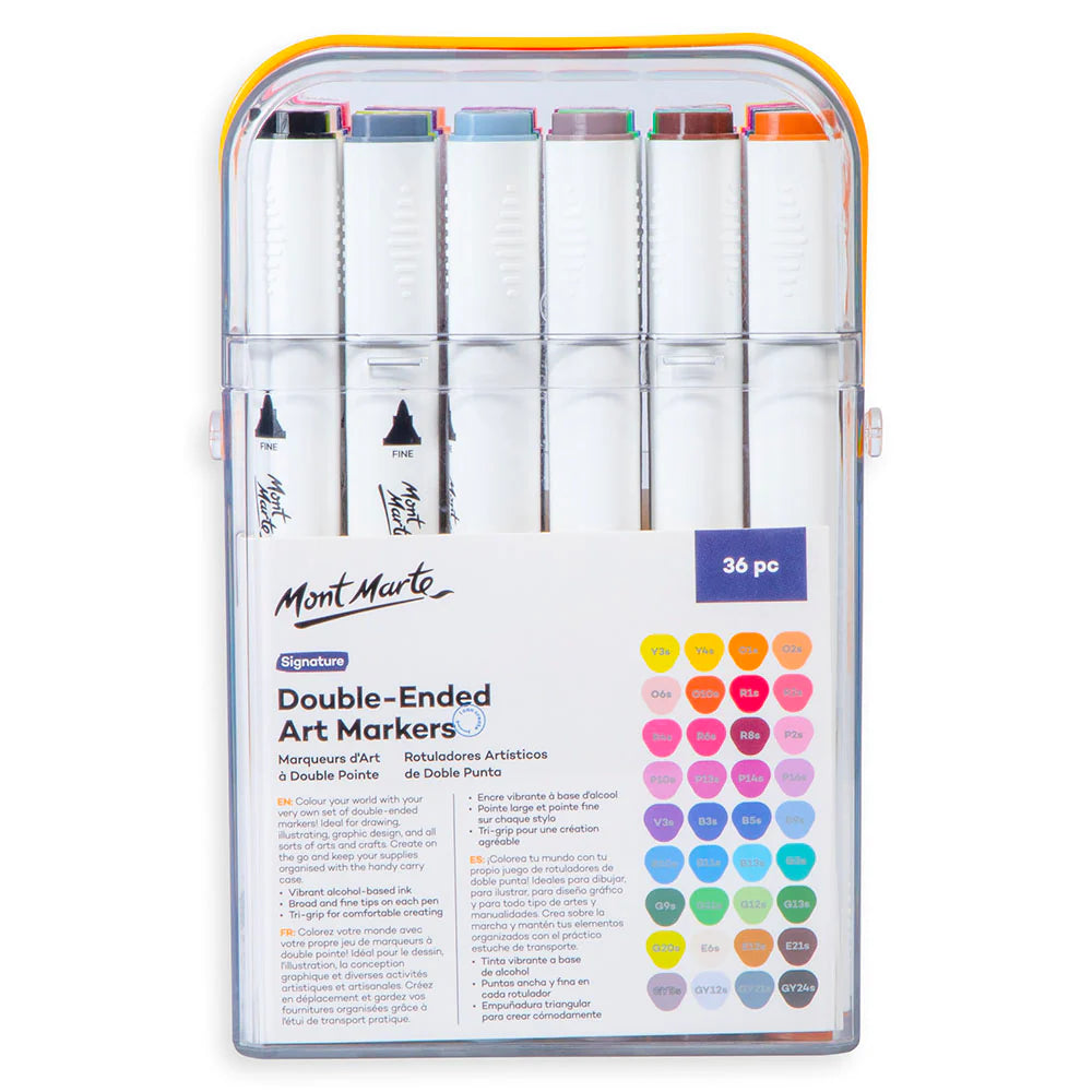 MM Double-Ended Art Markers in case 36pc
