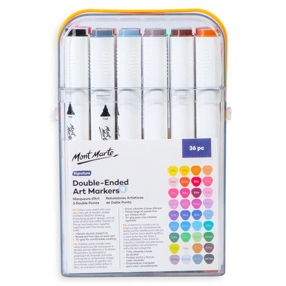 MM Double-Ended Art Markers in case 36pc