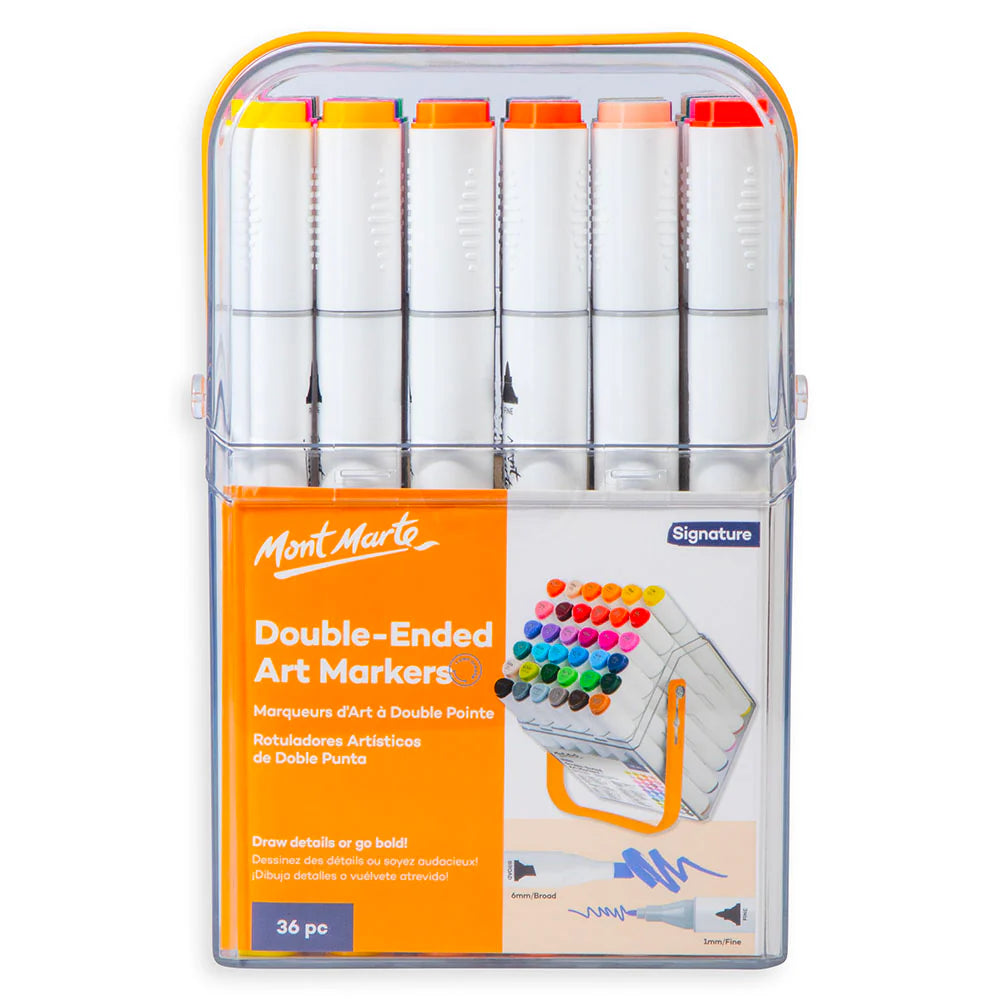 MM Double-Ended Art Markers in case 36pc