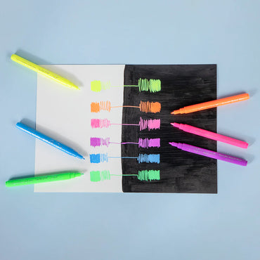 MM Fluoro Acrylic Paint Pens Fine Tip 6pc