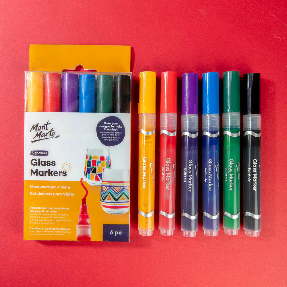 Mont Marte Glass Markers 6Pcs