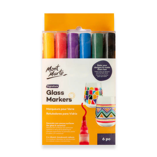 Mont Marte Glass Markers 6Pcs