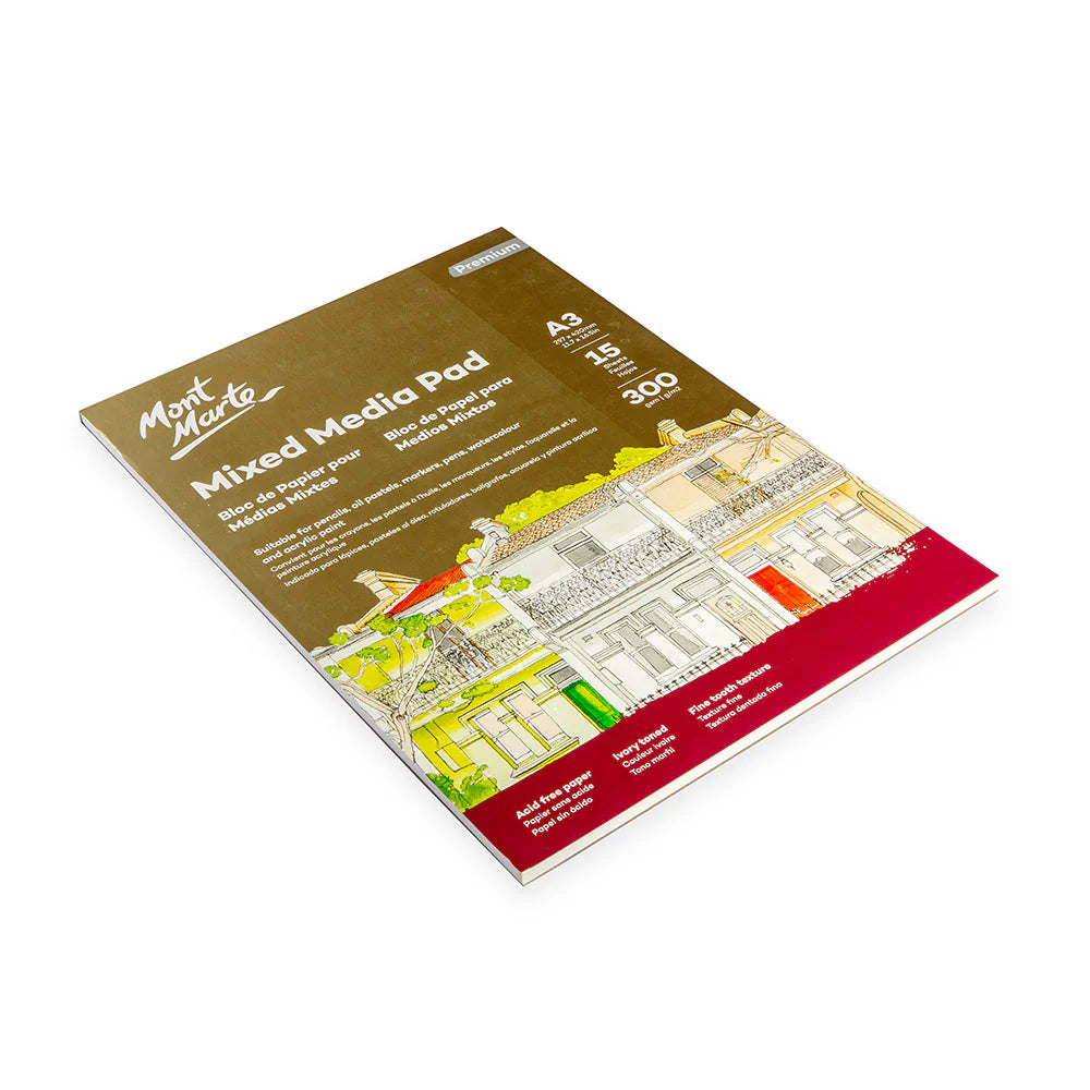 MontMarte Mixed Media Pad 300gsm A3 15 Sheets