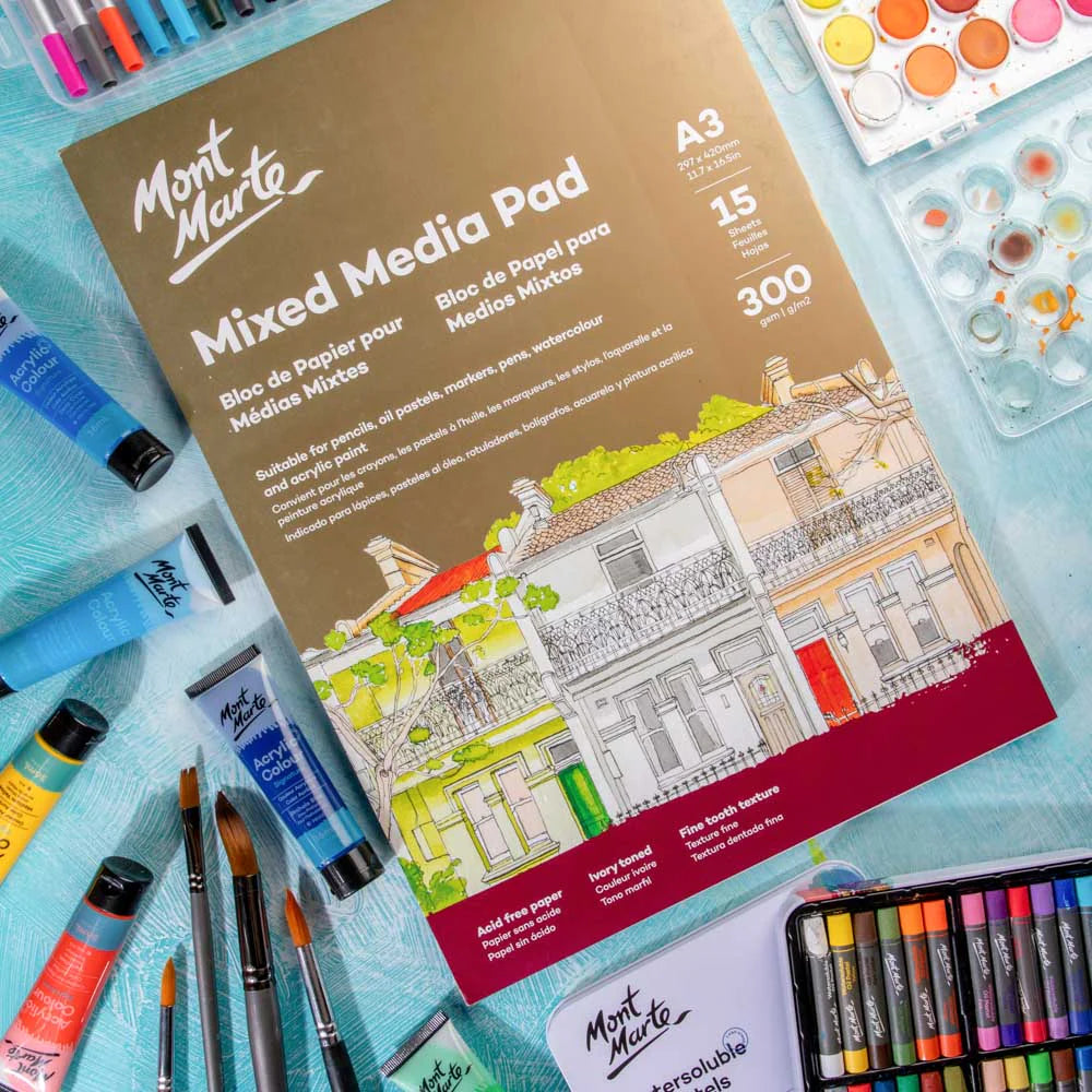 MontMarte Mixed Media Pad 300gsm A3 15 Sheets