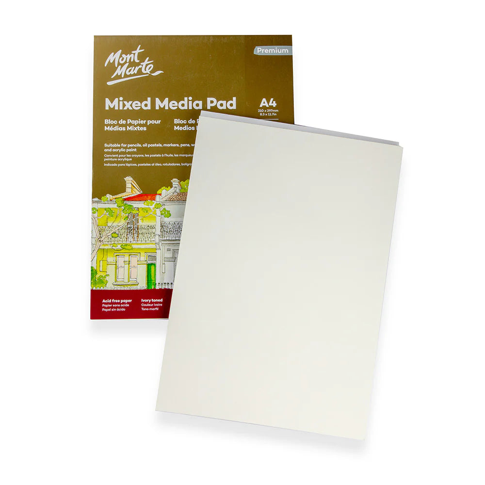 Mont Marte Mixed Media Pad 300gsm A4 15 Sheets