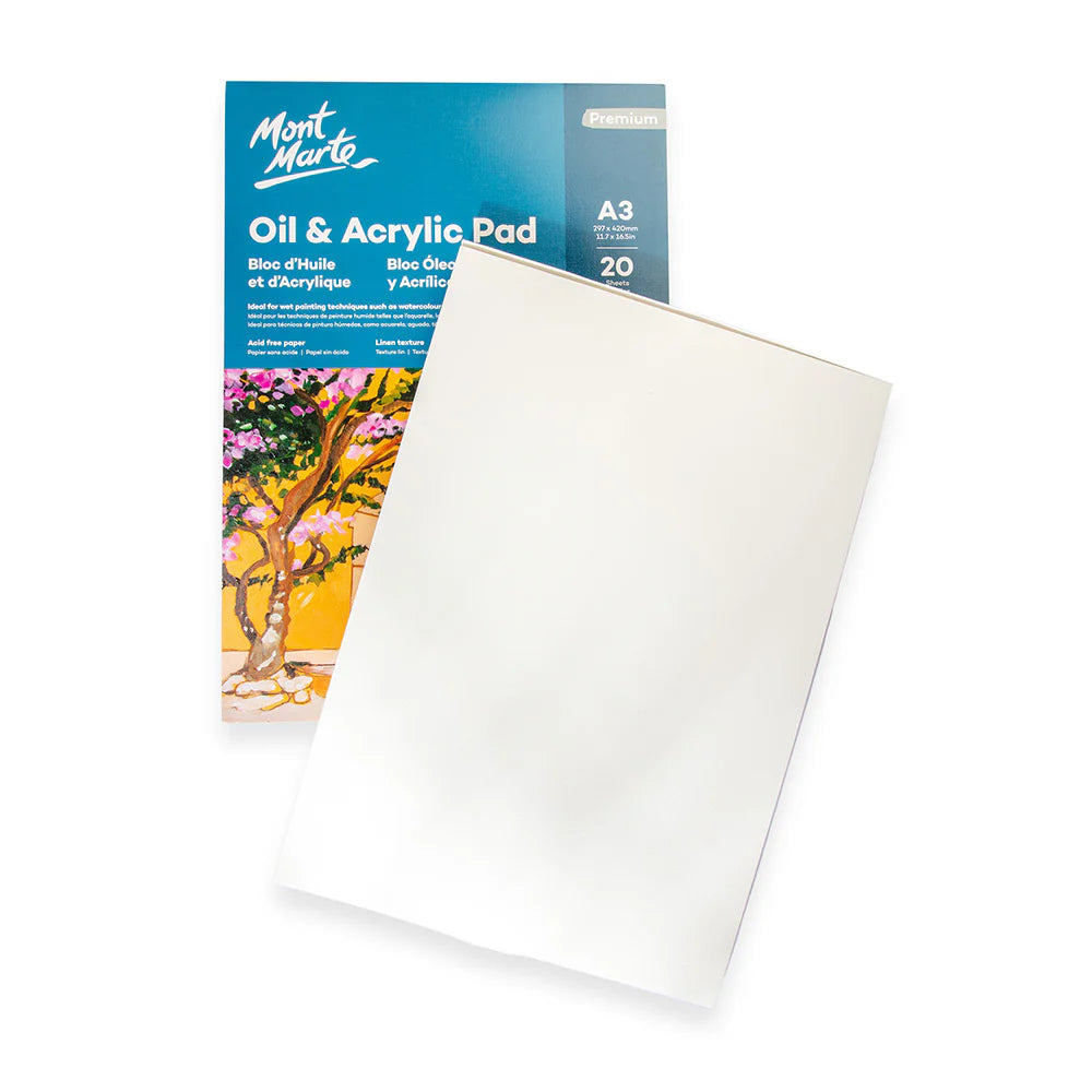 MM Oil & Acrylic Pad 350gsm A3 20 Sheets