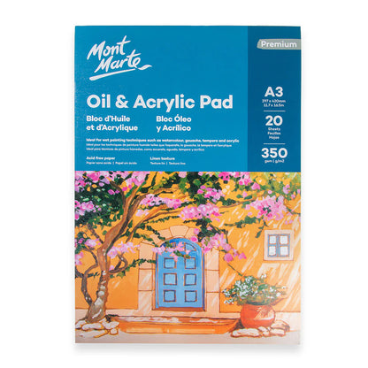 MM Oil & Acrylic Pad 350gsm A3 20 Sheets