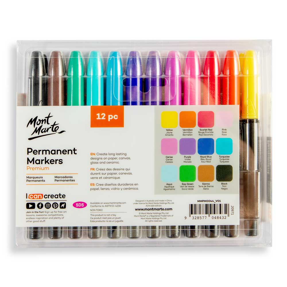 MM Permanent Markers 12pc