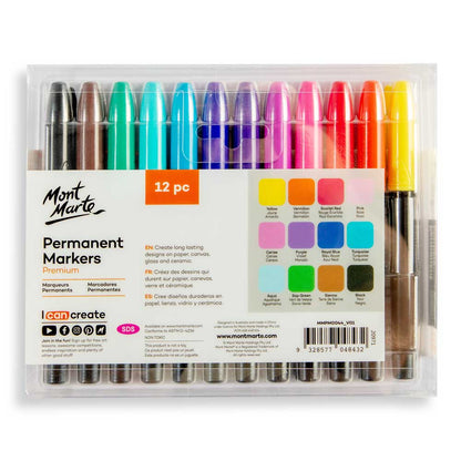 MM Permanent Markers 12pc