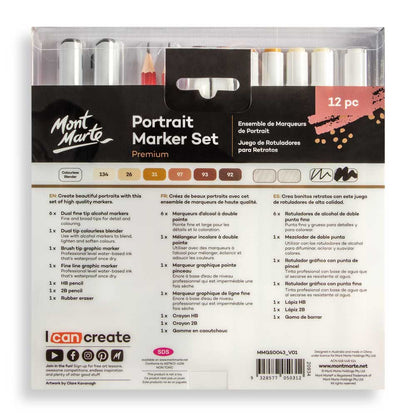 MM Portrait Alcohol Marker Set 12pc