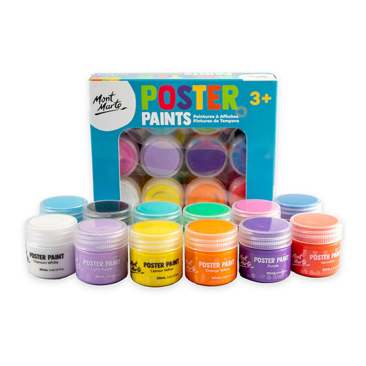 Mont Marte Poster Paint Set 12pc x 20ml