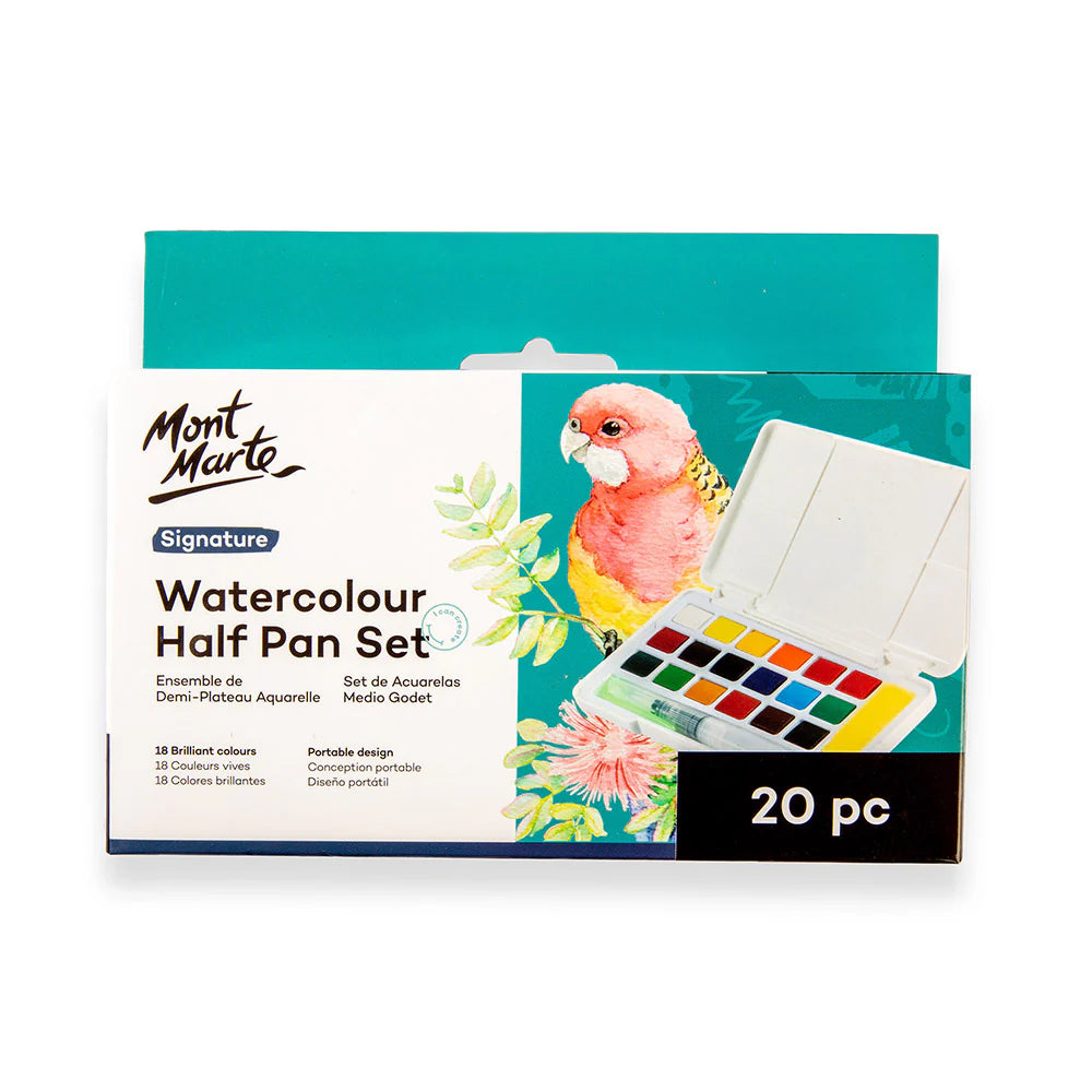 Mont Marte Watercolour Half Pan Set 39pc