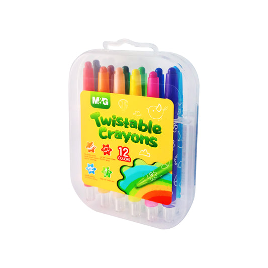 M&G Twistable Crayon with PP Box Package 12 Colors